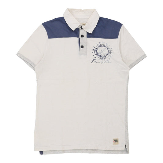 Vintage Think Pink Polo Shirt - Large White Cotton