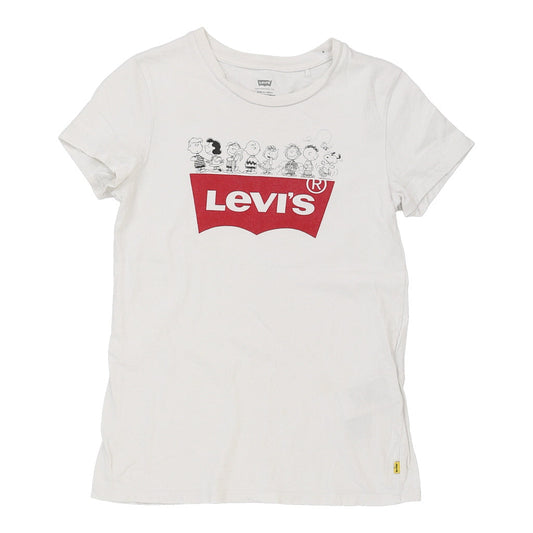 Vintage white Snoopy Levis T-Shirt - womens x-small