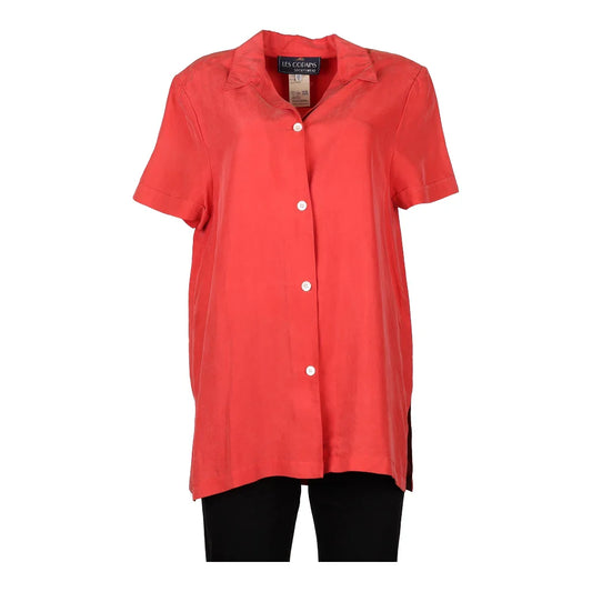 Vintage red Les Copains Short Sleeve Shirt - womens large