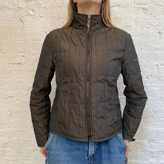Vintage brown Sport Trussardi Puffer - womens medium