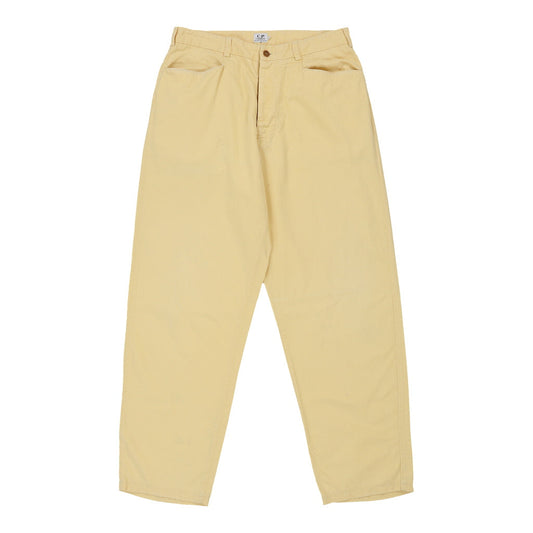 C.P. Company Trousers - 32W UK 14 Yellow Cotton