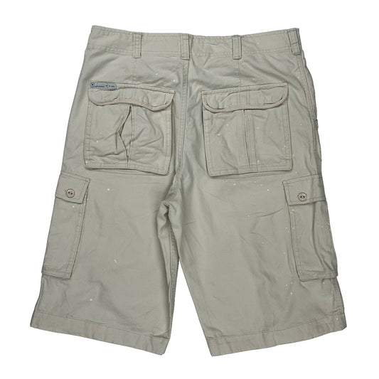 Rocawear Hip Hop Cargo Shorts - 36W 12L Beige Cotton