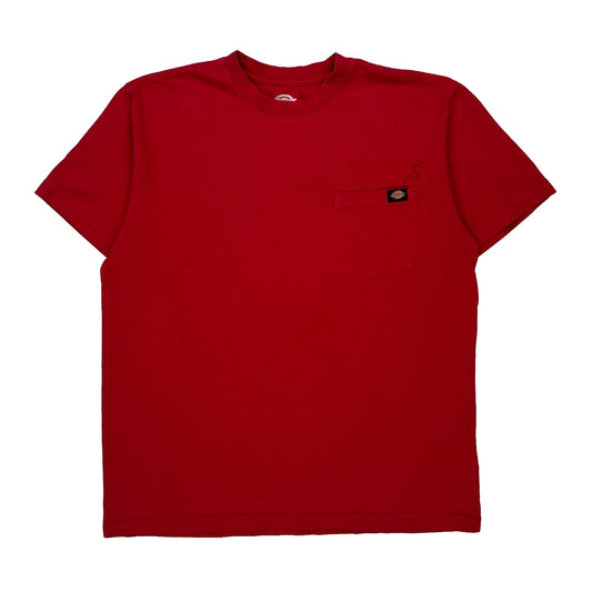 Dickies T-Shirt - Large Red Cotton