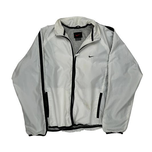 Nike Windbreaker - Small White Polyester