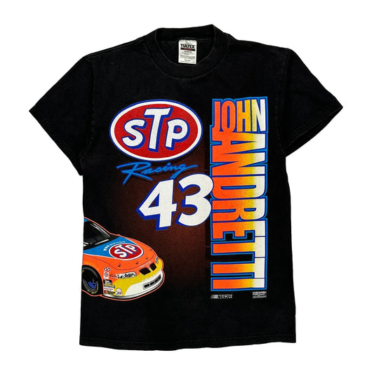 John Andretti Racing Tultex Nascar T-Shirt - Medium Black Cotton