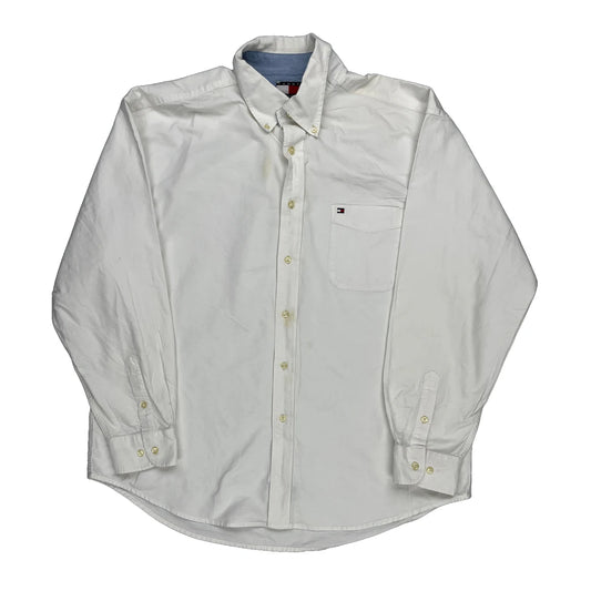 Vintage Tommy Hilfiger Shirt - XL White Cotton