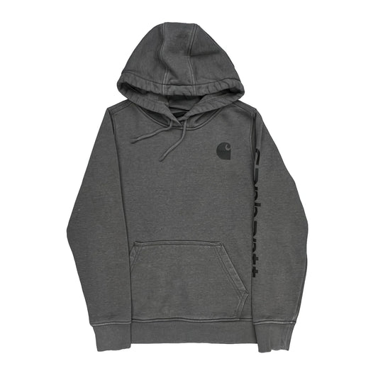 Relaxed Fit Carhartt Hoodie - Small Grey Cotton
