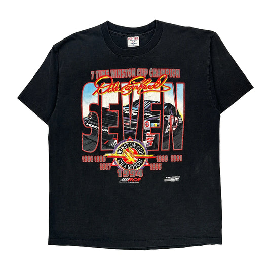 Dale Earnhardt Tee Jays Nascar T-Shirt - XL Black Cotton