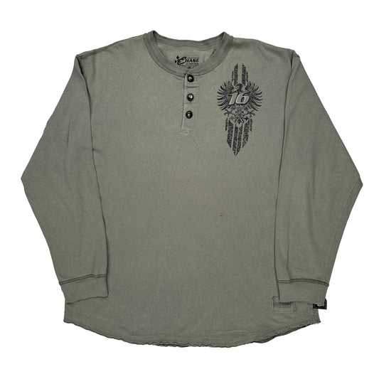 Nascar Chase Authentics Nascar Long Sleeve T-Shirt - XL Grey Cotton