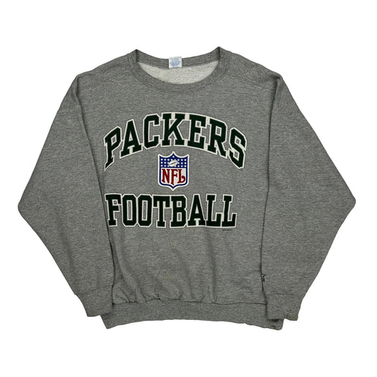 Made In USA, Packers Starter Nfl Sweatshirt - XL Grey Cotton