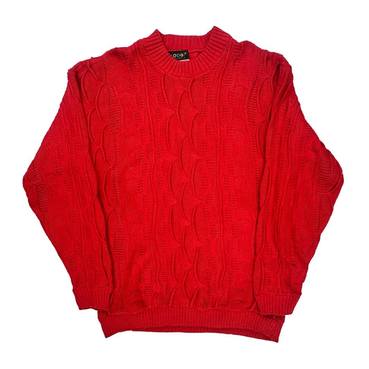 Coogi Jumper - XL Red Cotton