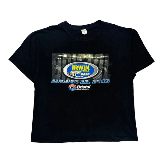 Irwin Tools Night Race Keya Nascar T-Shirt - XL Black Cotton