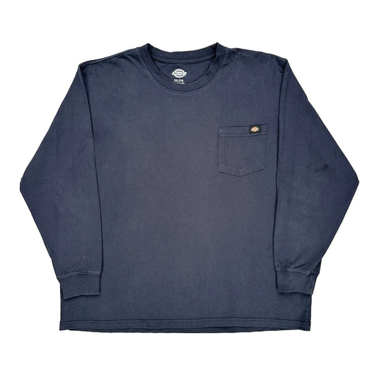 Dickies Long Sleeve T-Shirt - 2XL Navy Cotton