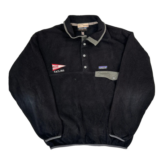 Synchilla Patagonia Collared Fleece - Medium Black Polyester