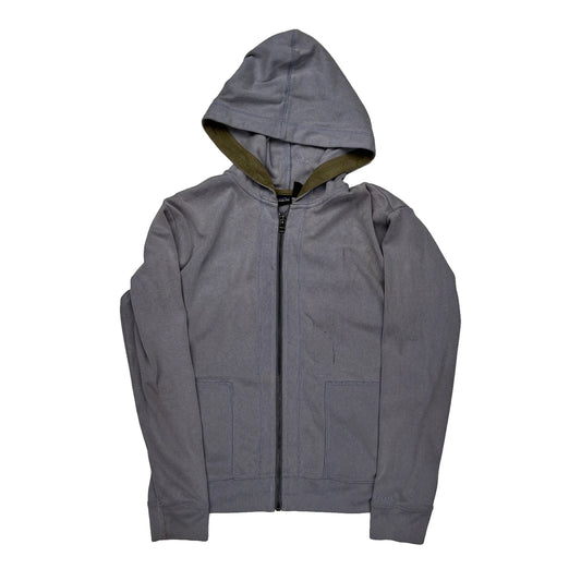 Patagonia Striped Hoodie - Medium Grey Cotton