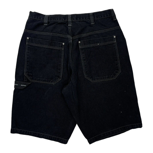 Route 66 Hip Hop Denim Shorts - 38W 10L Black Cotton
