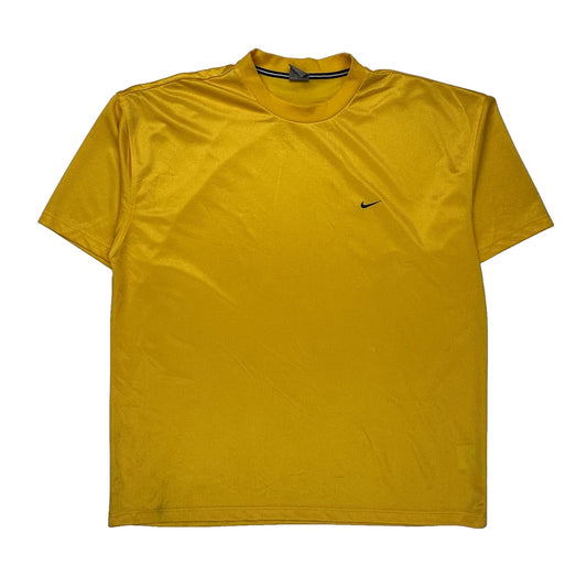 Nike T-Shirt - 2XL Yellow Polyester