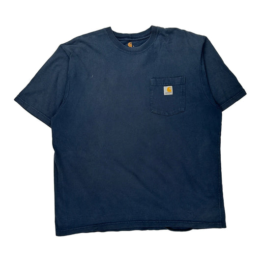 Carhartt T-Shirt - Large Navy Cotton