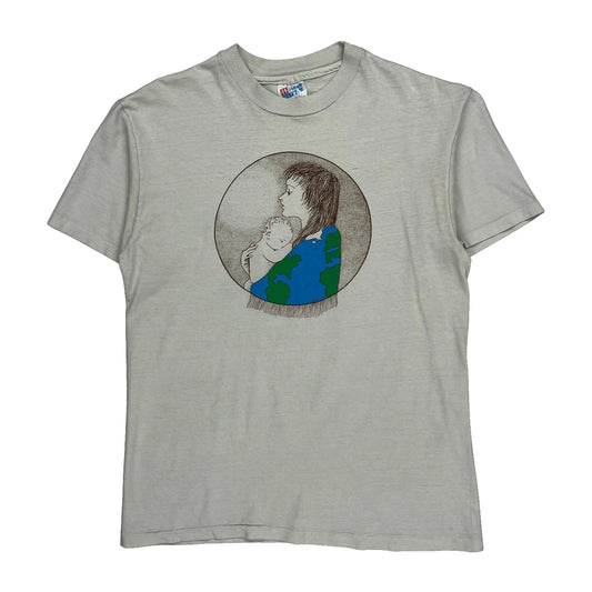 Hanes Single Stitch T-Shirt - Medium Grey Cotton