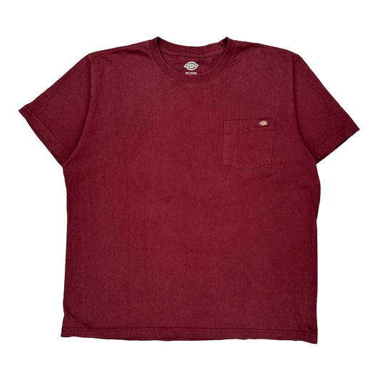 Dickies Tall T-Shirt - 2XL Burgundy Cotton