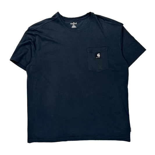 Carhartt T-Shirt - XL Navy Cotton Blend