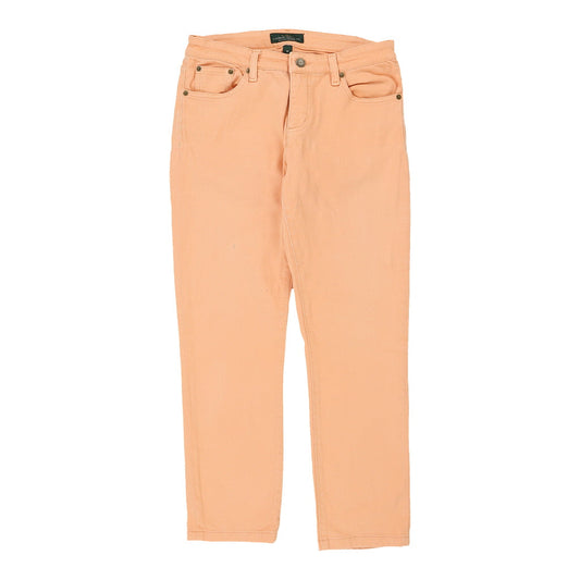 LRL Ralph Lauren Trousers - 30W UK 8 Orange Cotton