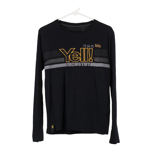 Vintage black Yell Industries Long Sleeve T-Shirt - mens small