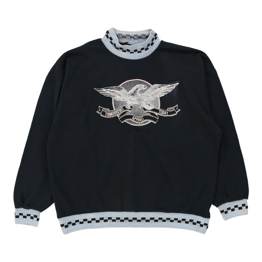 Vintage black Unbranded Sweatshirt - mens small